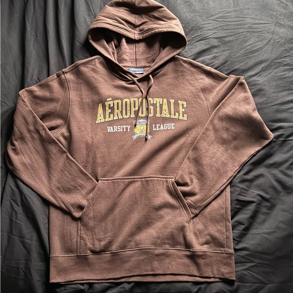 Aeropostale Brown Varsity League Hoodie